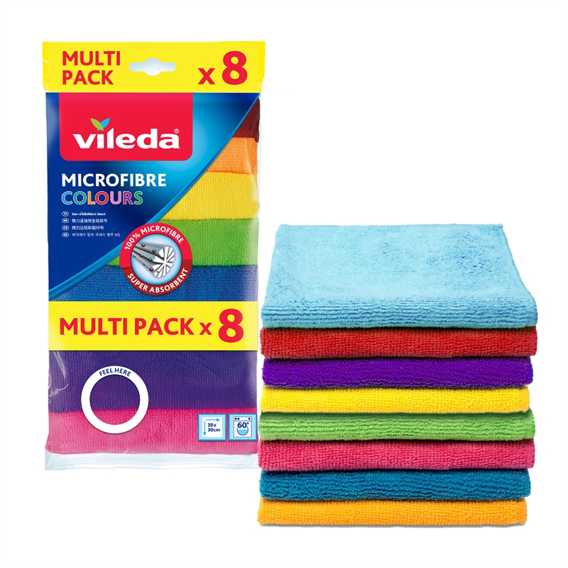 VILEDA MICROFIBRE CLOTH 6+2