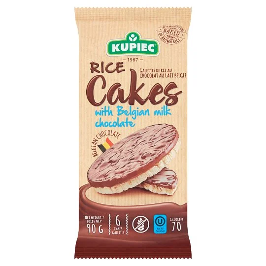 KUPIEC RICE CAKE MILK CHOC 90G