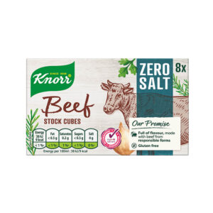 Knorr Beef Cube Zero Salt X8