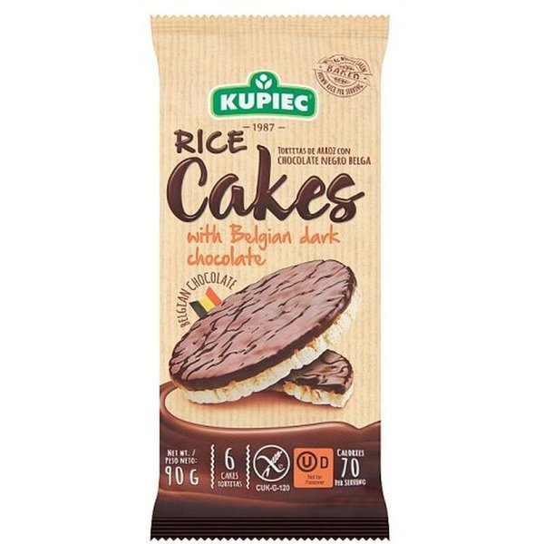 KUPIEC RICE CAKES DARK CHOC 90G