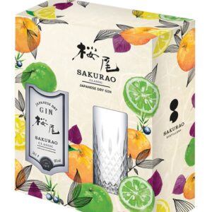 SAKURAO GIN GIFT SET 1 GLASS 70CL
