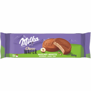 MILKA CHOCO WAFER HAZELNUT 150G