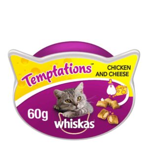 WHISKAS TEMPTATIONS CHICKEN CHEESE 60G