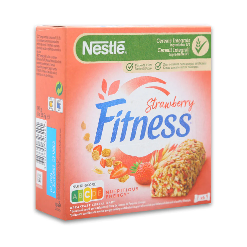 Nestle Fitness Cereal Bar Strawberry X 6