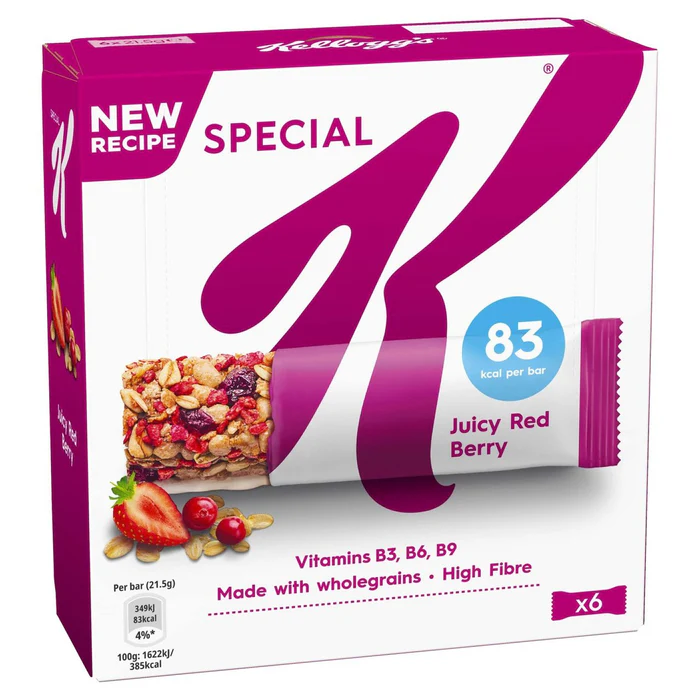 KELLOGGS SPECIAL K JUICY RED BERRY BAR X 6