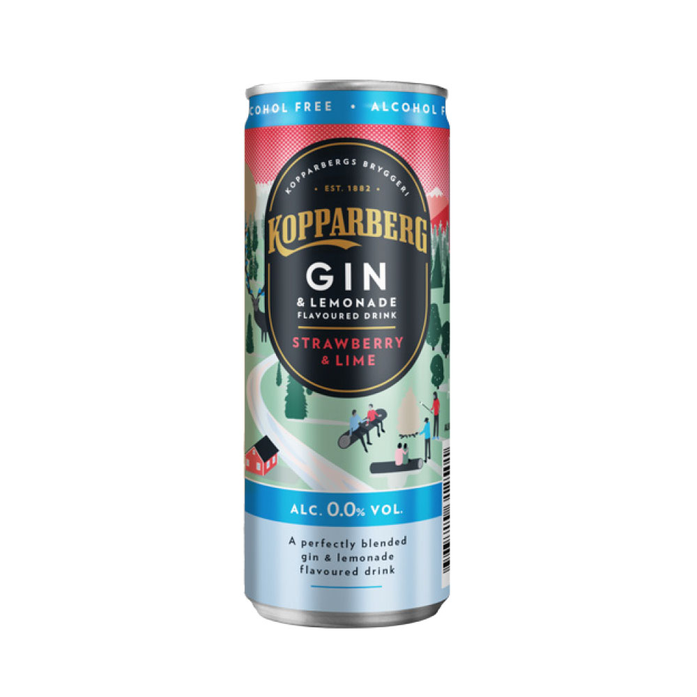 Kopparberg Gin Non Alcoholic Straw Lime 25cl