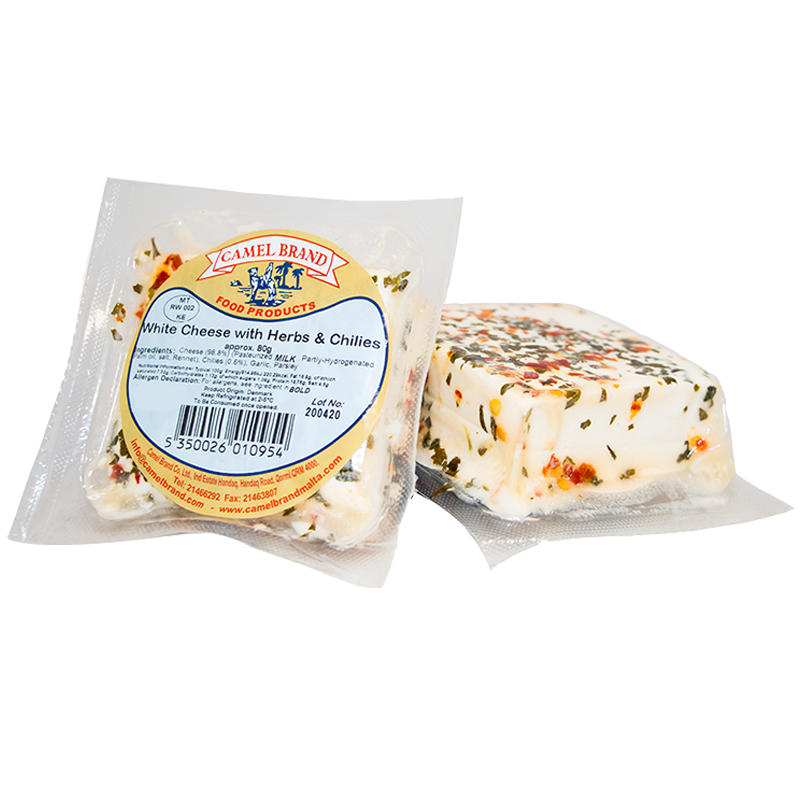 Camel Brand White Cheese Herbs Chilies 80g