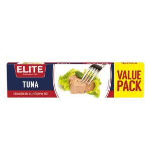 ELITE TUNA SUNFLOWER OIL 4 X 80G