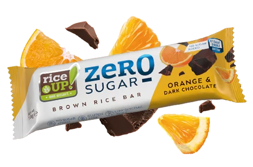 Rice Up Bar Orange Dark Choc Zero Sugar 18g