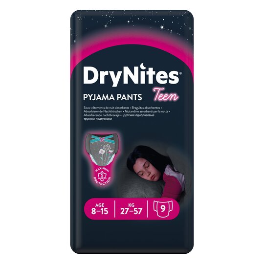 Dry Nights Pyjama Pants 8-15 Years Girls