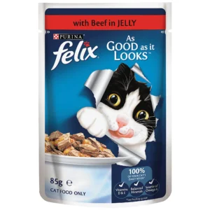 FELIX SENSATION JELLIES BEEF 85G