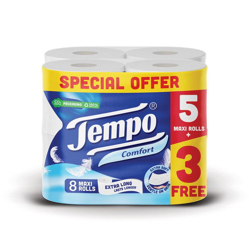 Tempo Toilet Paper Maxi 5+3 Offer