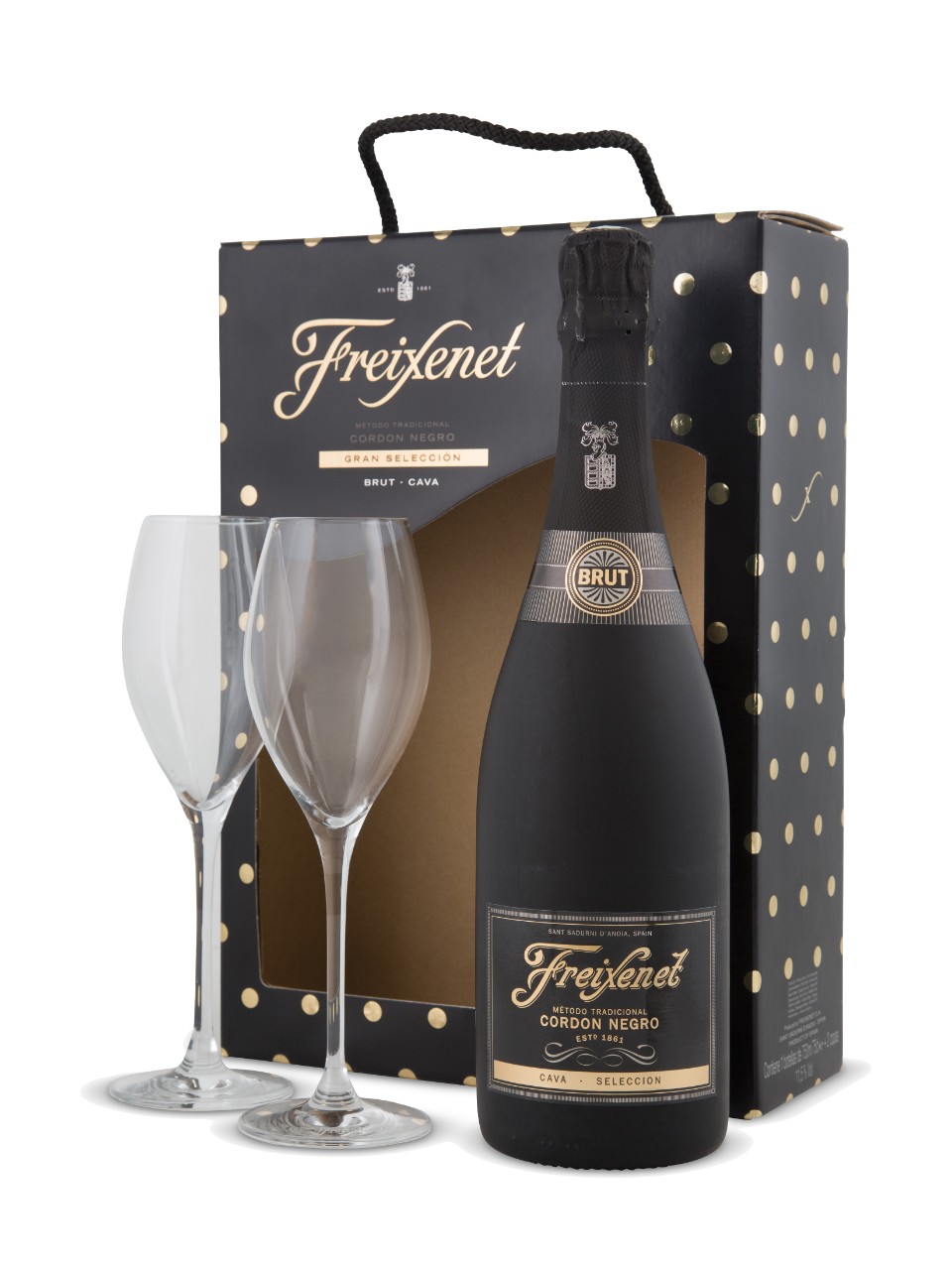 Freixenet Cordon Negro + 2 Glasses